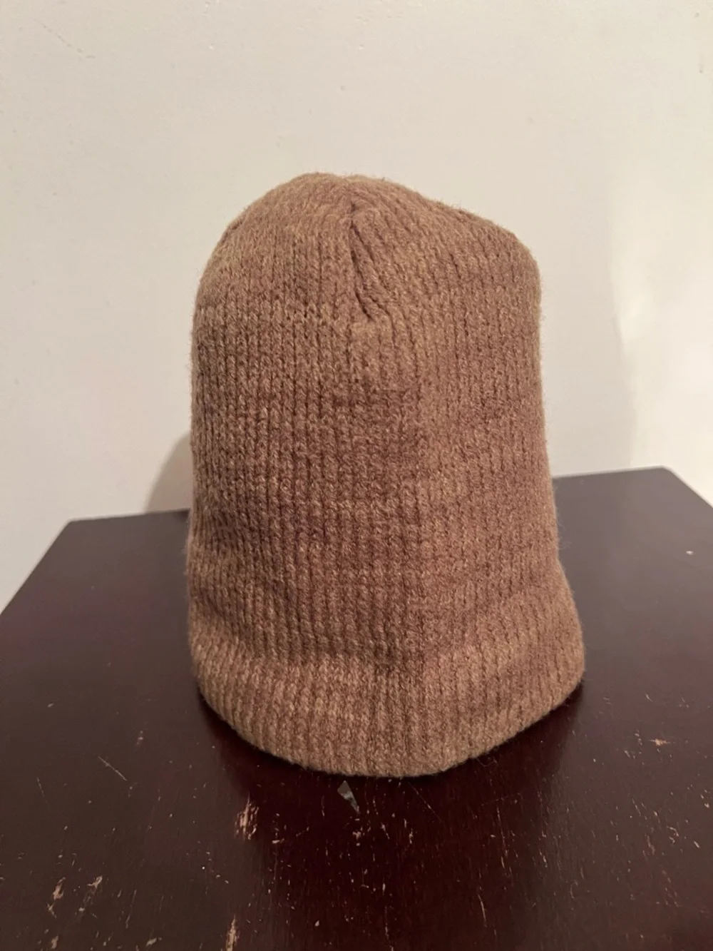 REI Co-Op Wool Blend Logo Winter Beanie Hat in Golden Brown, OSFM